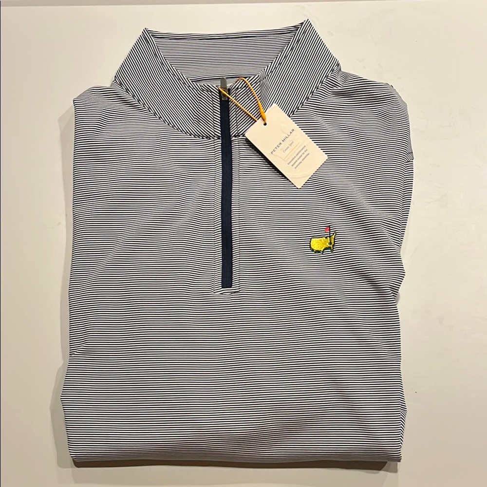 Authentic NWT Masters Embroidered Logo 1/4 Zip Pullover Peter Millar XL